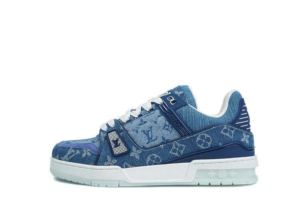 PK god Louis Vuitton LV Trainer Monogram Denim retail materials ready to ship